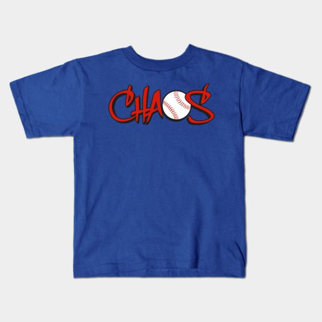 Chaos Baseball Kids T-Shirt by DavesTees